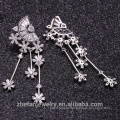 Ladies Crystal Snow 925 Sterling Silver Earring For Women Earring Fashion Jewelry